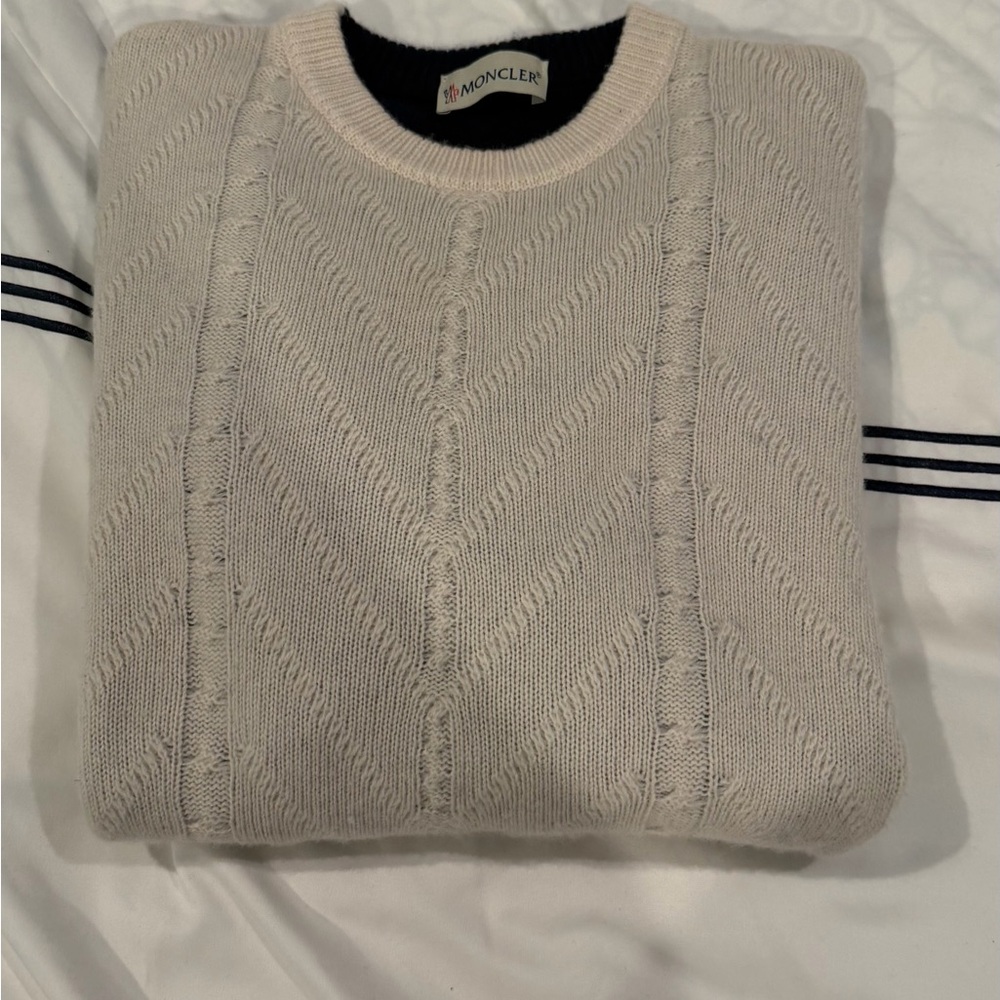Moncler Beige Cable Knit Sweater worn once - Picture 3 of 4